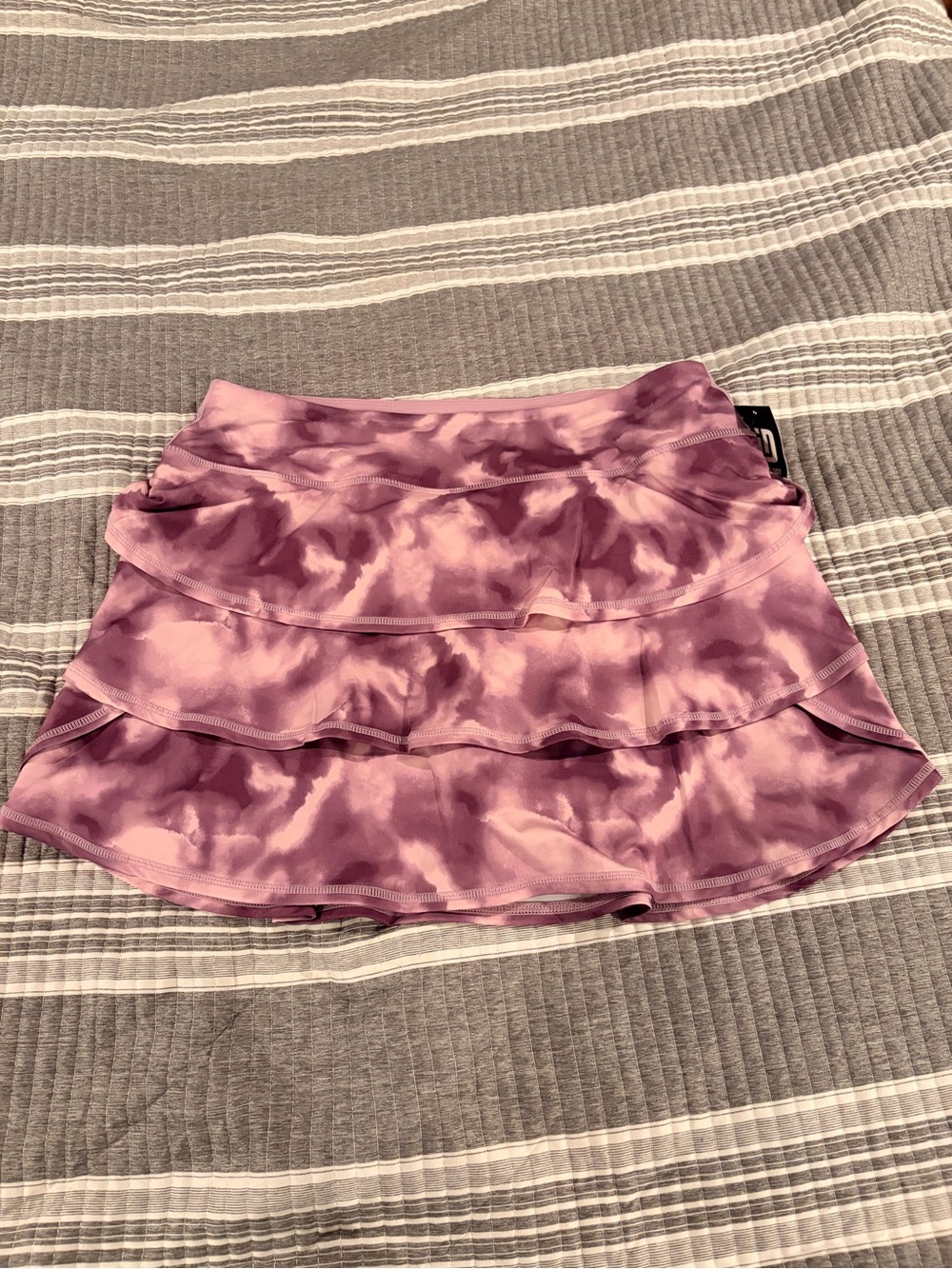 NWT Ideology Women's Large Purple Tiered Athletic Skort